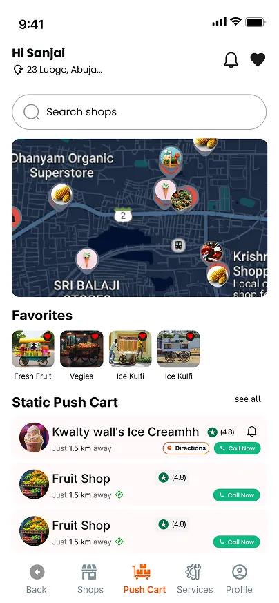 Pushcart notifications